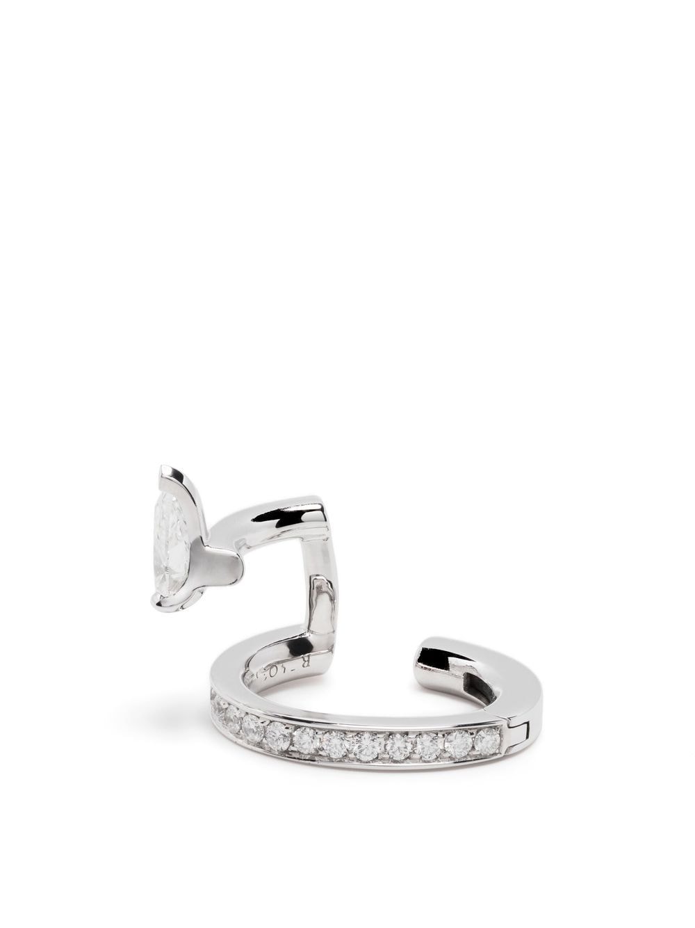 Repossi Serti Sur Vide Ear Cuff aus 18kt Weißgold mit Diamanten - Silber von Repossi