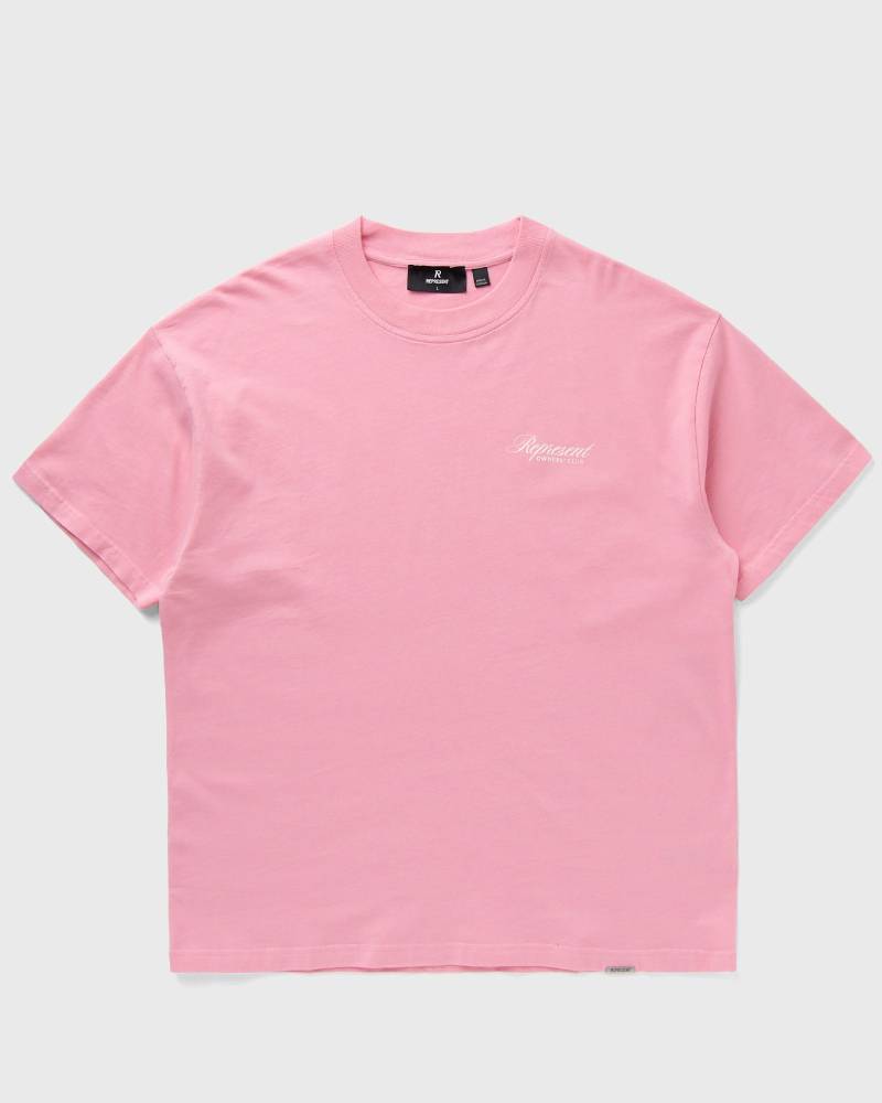 REPRESENT OWNERS CLUB SCRIPT T-SHIRT men Shortsleeves pink in Größe:M von Represent