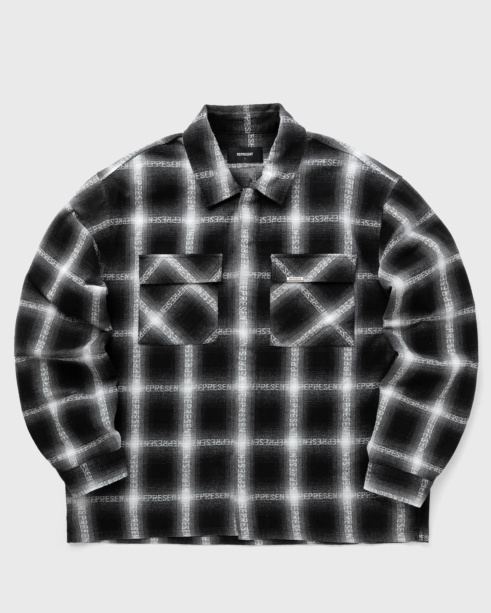 Represent FLANNEL SHIRT men Overshirts black|white in Größe:M von Represent