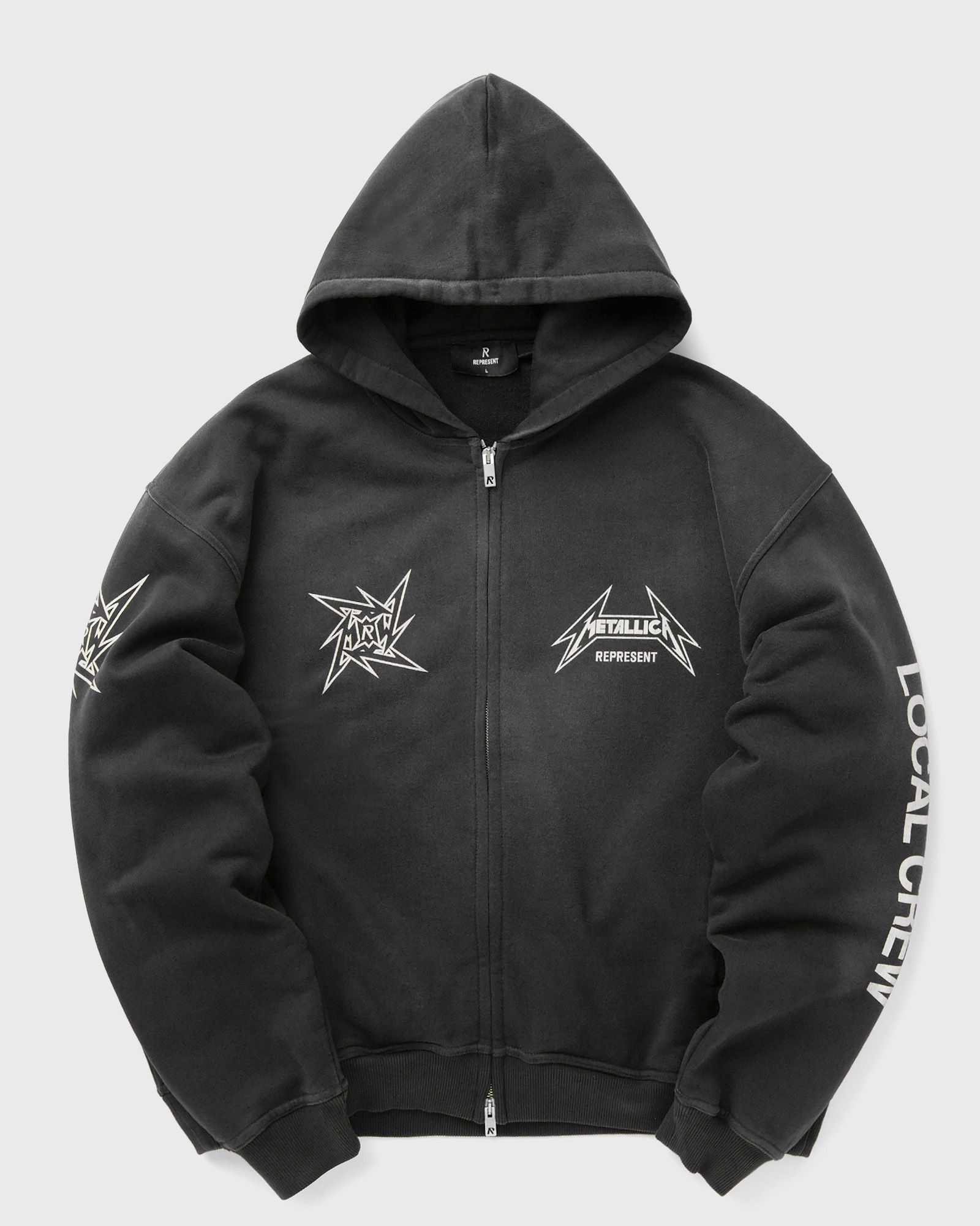 Represent METALLICA 40 YEAR ANNIVERSARY ZIP-THRU HOODIE men Hoodies|Zippers black in Größe:XL von Represent