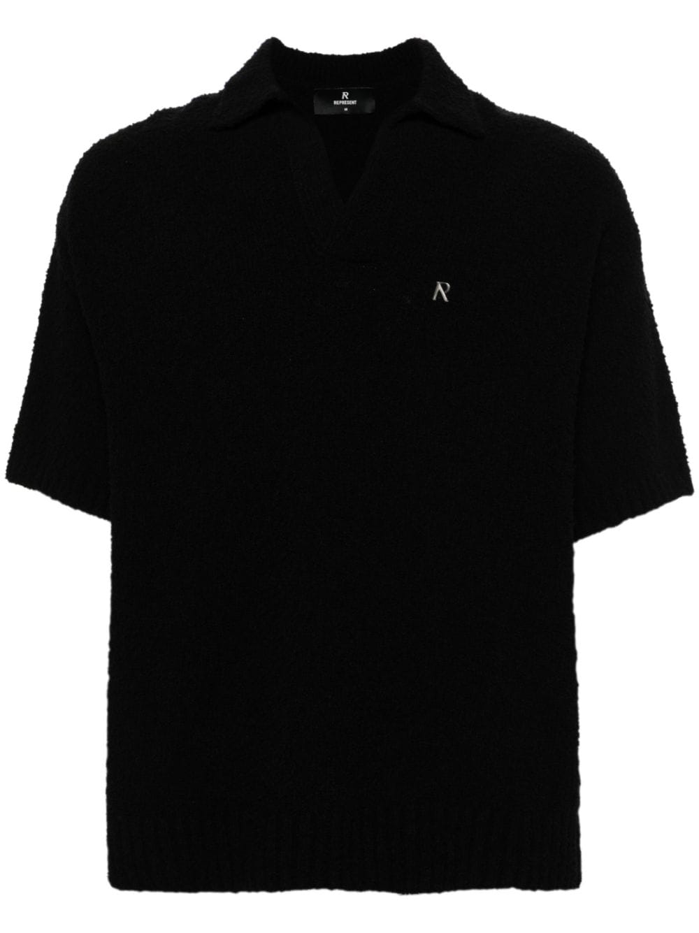 Represent Poloshirt aus Bouclé-Strick - Schwarz von Represent