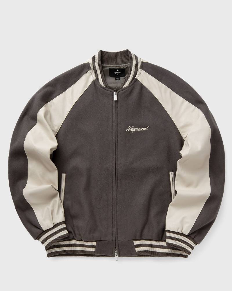 Represent RAGLAN VARSITY JACKET men Bomber Jackets brown in Größe:L von Represent