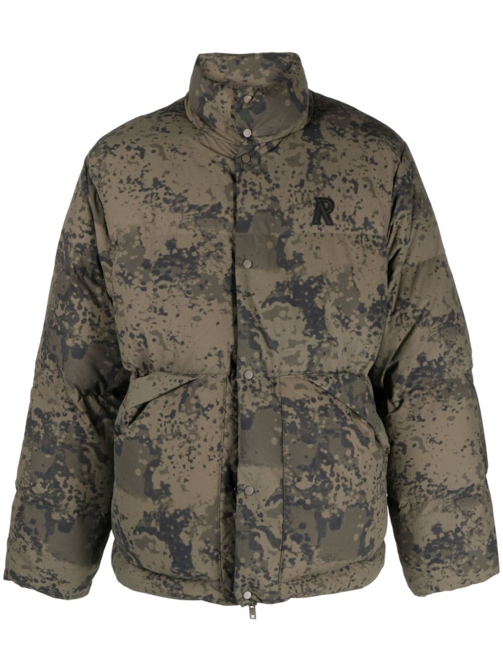 Represent Gefütterte Jacke mit Camouflagemuster - Grün von Represent