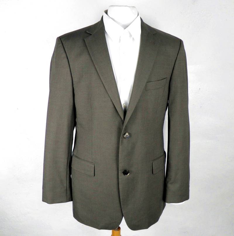 Hugo Boss Scharf Geschneidert Braun/Grau Pasolini Film Wolle Jacke Größe 40 L Schlanke Fit Made in Den Usa Classic Designer von Repsychological