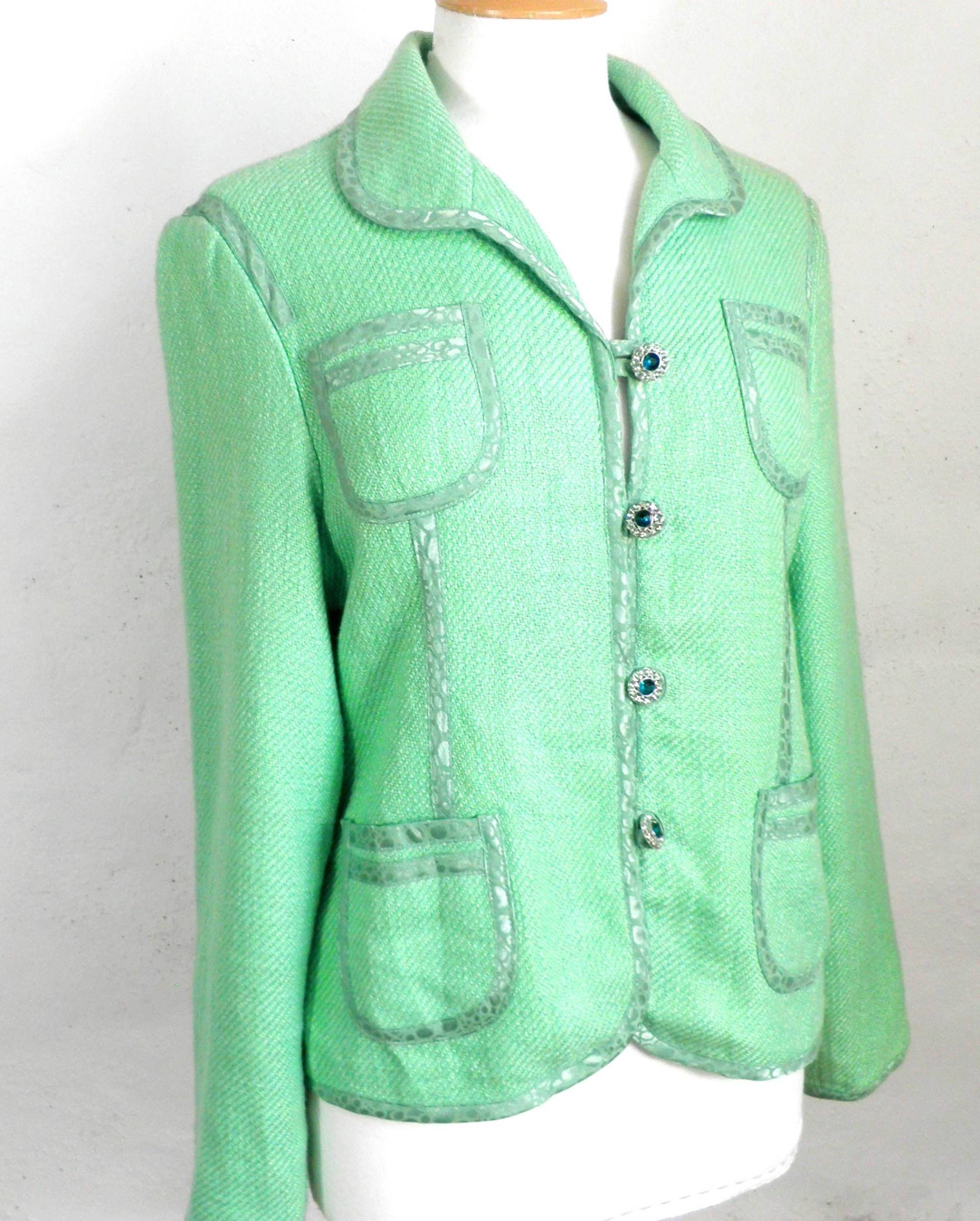 Vintage Chic Grüne Damen Jacke Größe M von Repsychological