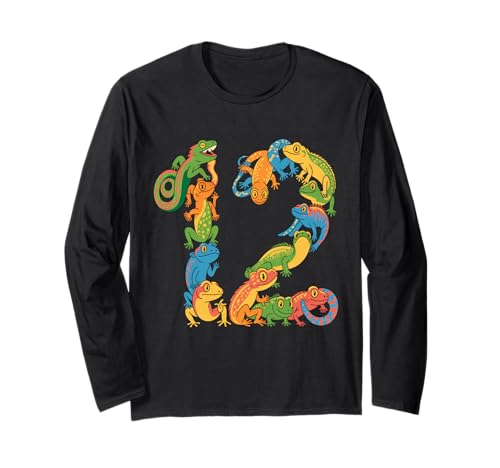 Kinder 12. Geburtstag Reptilien Eidechsen Motto 12 Jahre alte Jungen Langarmshirt Kinder 12. Geburtstag Reptilien Eidechsen Motto 12 Jahre alte Jungen Langarmshirt von Reptile Animal Lizards For 12 Year Old Boys