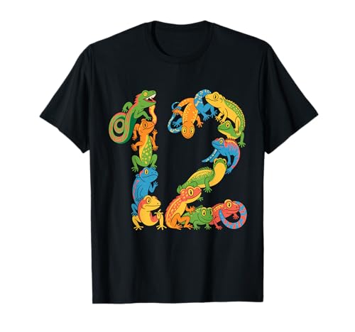 Kinder 12. Geburtstag Reptilien Eidechsen Motto 12 Jahre alte Jungen T-Shirt Kinder 12. Geburtstag Reptilien Eidechsen Motto 12 Jahre alte Jungen T-Shirt von Reptile Animal Lizards For 12 Year Old Boys