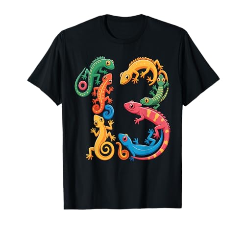 Kinder 13. Geburtstag Reptilien Eidechsen Motto 13 Jahre alte Jungen T-Shirt Kinder 13. Geburtstag Reptilien Eidechsen Motto 13 Jahre alte Jungen T-Shirt von Reptile Animal Lizards For 13 Year Old Boys