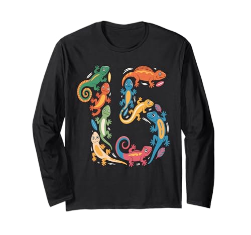 Kinder 15. Geburtstag Reptilien Eidechsen Motto 15 Jahre alte Jungen Langarmshirt Kinder 15. Geburtstag Reptilien Eidechsen Motto 15 Jahre alte Jungen Langarmshirt von Reptile Animal Lizards For 15 Year Old Boys