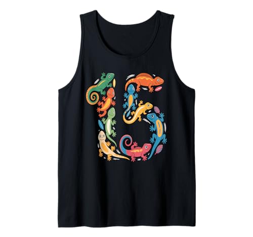 Kinder 15. Geburtstag Reptilien Eidechsen Motto 15 Jahre alte Jungen Tank Top Kinder 15. Geburtstag Reptilien Eidechsen Motto 15 Jahre alte Jungen Tank Top von Reptile Animal Lizards For 15 Year Old Boys