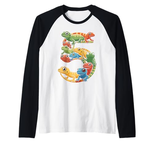 Kinder 5. Geburtstag Reptilien Eidechsen Motto 5 Jahre alte Jungen Raglan Kinder 5. Geburtstag Reptilien Eidechsen Motto 5 Jahre alte Jungen Raglan von Reptile Animal Lizards For 5 Year Old Boys