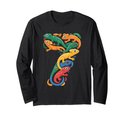 Kinder 7. Geburtstag Reptilien Eidechsen Motto 7 Jahre alte Jungen Langarmshirt Kinder 7. Geburtstag Reptilien Eidechsen Motto 7 Jahre alte Jungen Langarmshirt von Reptile Animal Lizards For 7 Year Old Boys