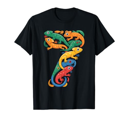 Kinder 7. Geburtstag Reptilien Eidechsen Motto 7 Jahre alte Jungen T-Shirt Kinder 7. Geburtstag Reptilien Eidechsen Motto 7 Jahre alte Jungen T-Shirt von Reptile Animal Lizards For 7 Year Old Boys
