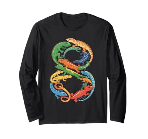 Kinder 8. Geburtstag Reptilien Eidechsen Motto 8 Jahre alte Jungen Langarmshirt Kinder 8. Geburtstag Reptilien Eidechsen Motto 8 Jahre alte Jungen Langarmshirt von Reptile Animal Lizards For 8 Year Old Boys