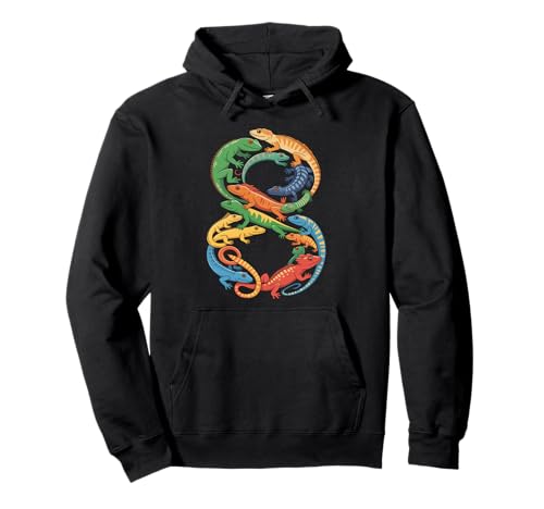Kinder 8. Geburtstag Reptilien Eidechsen Motto 8 Jahre alte Jungen Pullover Hoodie von Reptile Animal Lizards For 8 Year Old Boys