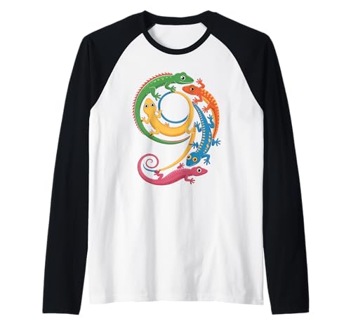 Kinder 9. Geburtstag Reptilien Eidechsen Motto 9 Jahre alte Jungen Raglan Kinder 9. Geburtstag Reptilien Eidechsen Motto 9 Jahre alte Jungen Raglan von Reptile Animal Lizards For 9 Year Old Boys