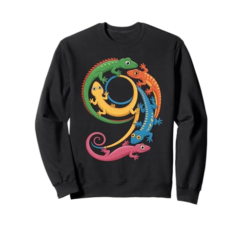 Kinder 9. Geburtstag Reptilien Eidechsen Motto 9 Jahre alte Jungen Sweatshirt Kinder 9. Geburtstag Reptilien Eidechsen Motto 9 Jahre alte Jungen Sweatshirt von Reptile Animal Lizards For 9 Year Old Boys