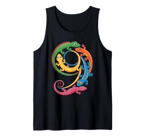 Kinder 9. Geburtstag Reptilien Eidechsen Motto 9 Jahre alte Jungen Tank Top Kinder 9. Geburtstag Reptilien Eidechsen Motto 9 Jahre alte Jungen Tank Top von Reptile Animal Lizards For 9 Year Old Boys