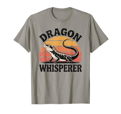 Bartdrachen Flüsterer Lustig Vintage Eidechse Gecko Kinder T-Shirt von Reptile Bearded Dragon Whisperer Apparel