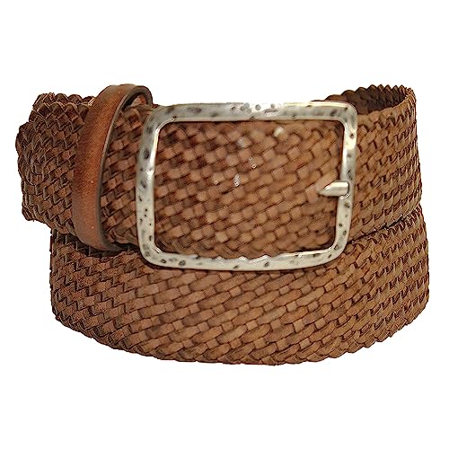 REPTILES HOUSE Flechtgürtel Kalbsleder Cognac, Breite: 3,5 cm, 95 cm von Reptile's House