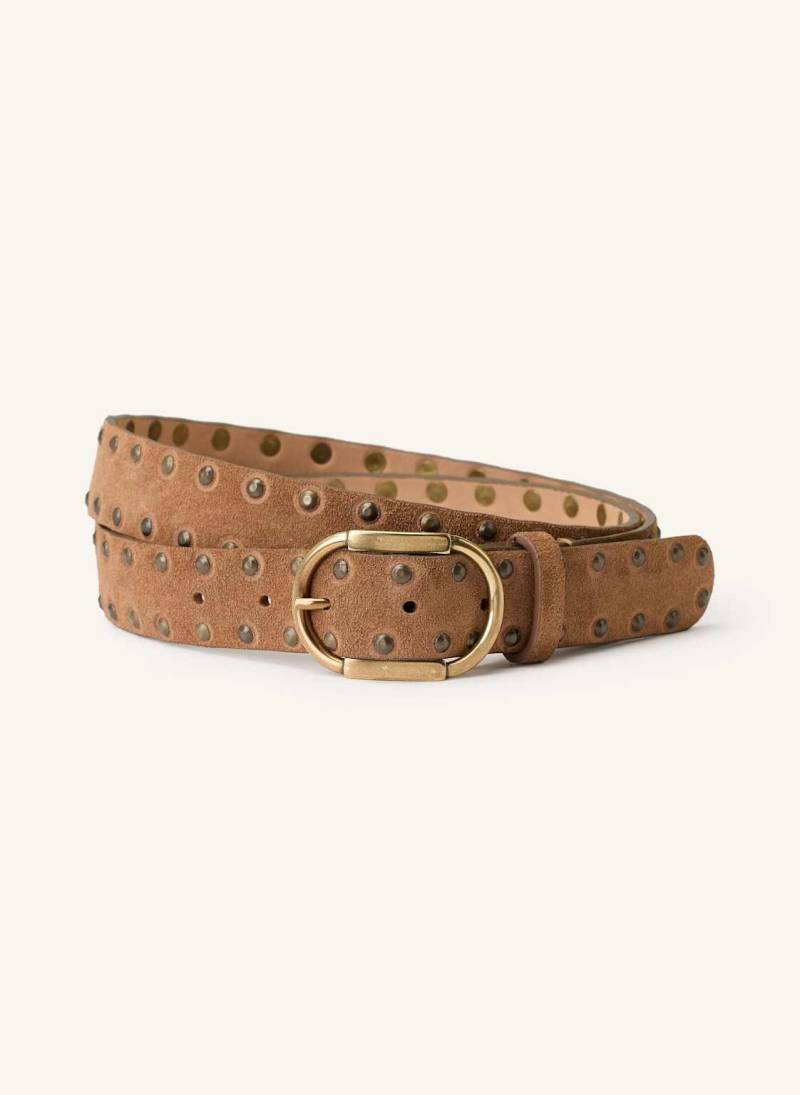 Reptile's House Ledergürtel Mit Nieten braun von Reptile's House