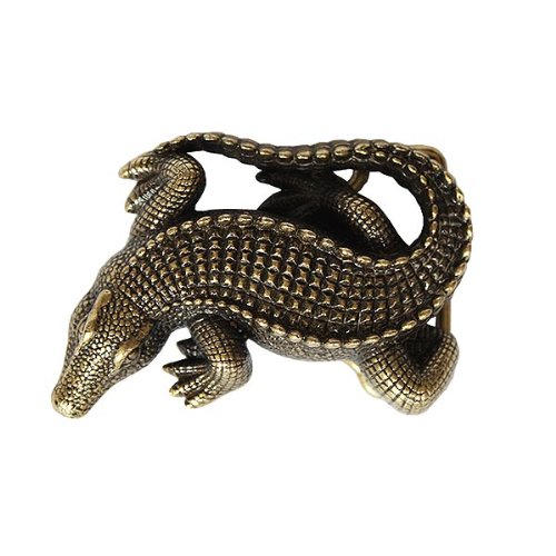 Reptiles House Guertelschliesse Krokodil Hugo Gold von Reptile's House