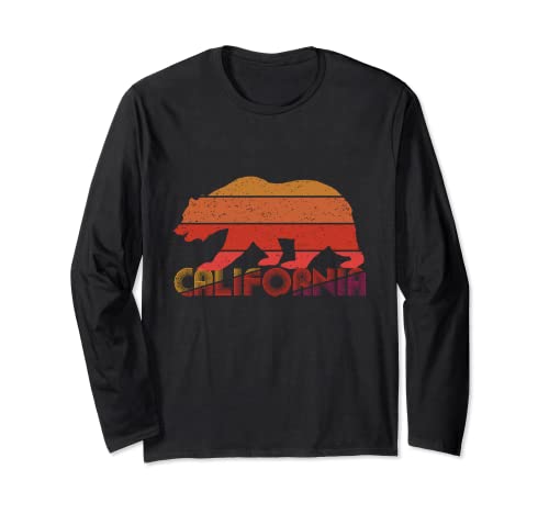 Surf California Republic Bear Retro Vintage Herren Damen T-Shirt Langarmshirt von Republic Bear California Tees Stock