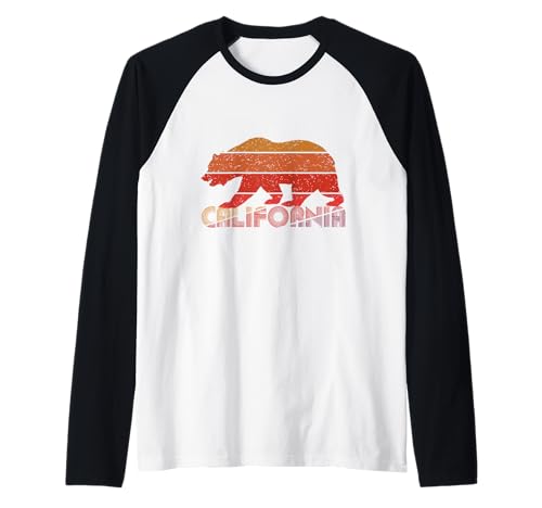 Surf California Republic Bear Retro Vintage Herren Damen T-Shirt Raglan Surf California Republic Bear Retro Vintage Herren Damen T-Shirt Raglan von Republic Bear California Tees Stock