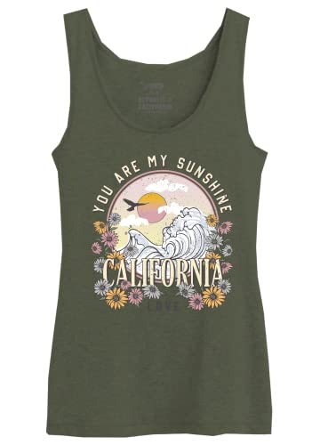 Republic Of California Damen Worepcztk032 Tanktop, kaki, Small von Republic Of California