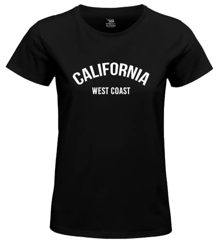 Republic Of California Damen Worepczts100 T-Shirt, Schwarz, M von Republic Of California