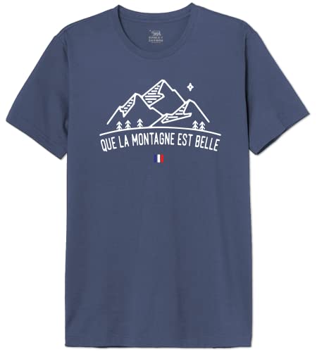 Republic Of California Herren Merepczts044 T-Shirt, Denim, L von Republic Of California