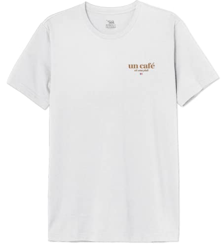 Republic Of California Herren Merepczts062 T-Shirt, weiß, L von Republic Of California