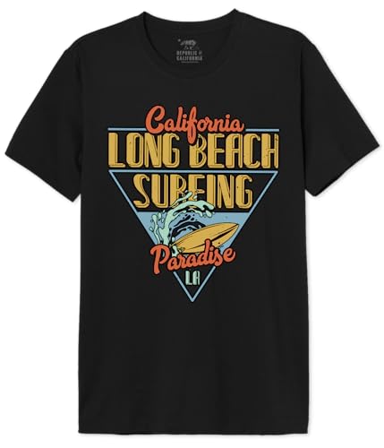 Republic Of California Herren Merepczts115 T-Shirt, Schwarz, XXL von Republic Of California