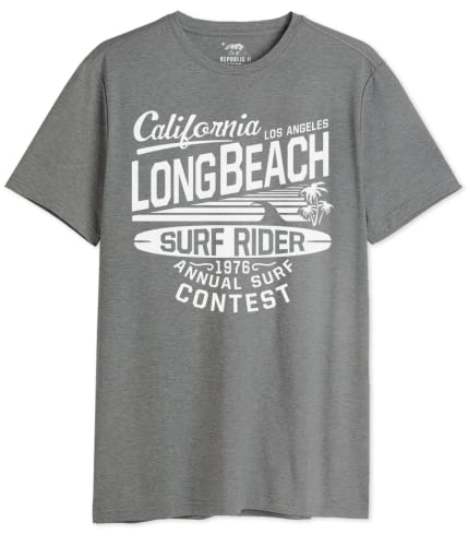 Republic Of California Herren Merepczts116 T-Shirt, Grau meliert, XXL von Republic Of California