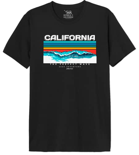 Republic Of California Herren Merepczts121 T-Shirt, Schwarz, XL von Republic Of California