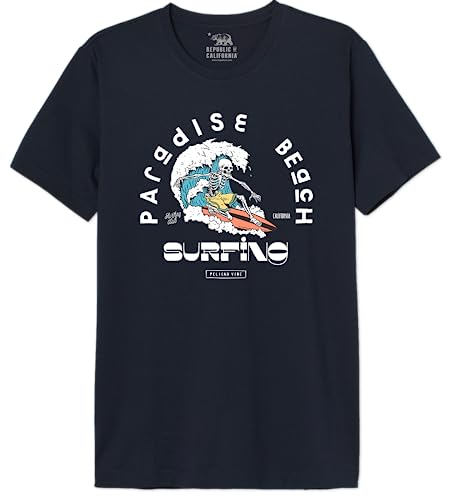 Republic Of California Herren Merepczts125 T-Shirt, Marineblau, 56 von REPUBLIC OF CALIFORNIA