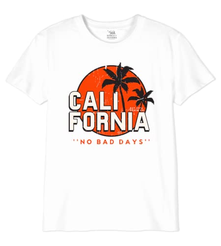 Republic Of California Jungen Borepczts069 T-Shirt, weiß, 6 Jahre von Republic Of California