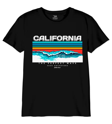 Republic Of California Jungen Borepczts070 T-Shirt, Schwarz, 14 Jahre von Republic Of California