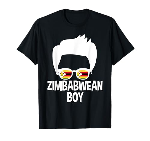 Simbabwean Boy Simbabwe Flagge Sonnenbrille Stolz Simbabwe T-Shirt Simbabwean Boy Simbabwe Flagge Sonnenbrille Stolz Simbabwe T-Shirt von Republic Of Zimbabwe Flag Zimbabwean Roots