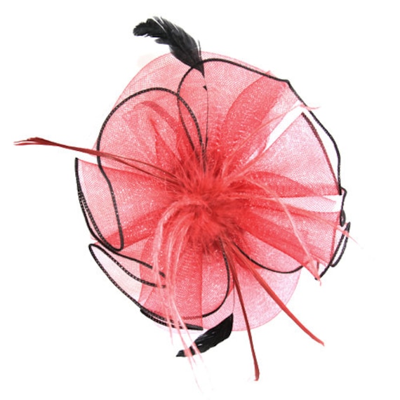 Burgunder Stirnband Fascinator Mit Federn Akzentuiert von RepublicofPigtails