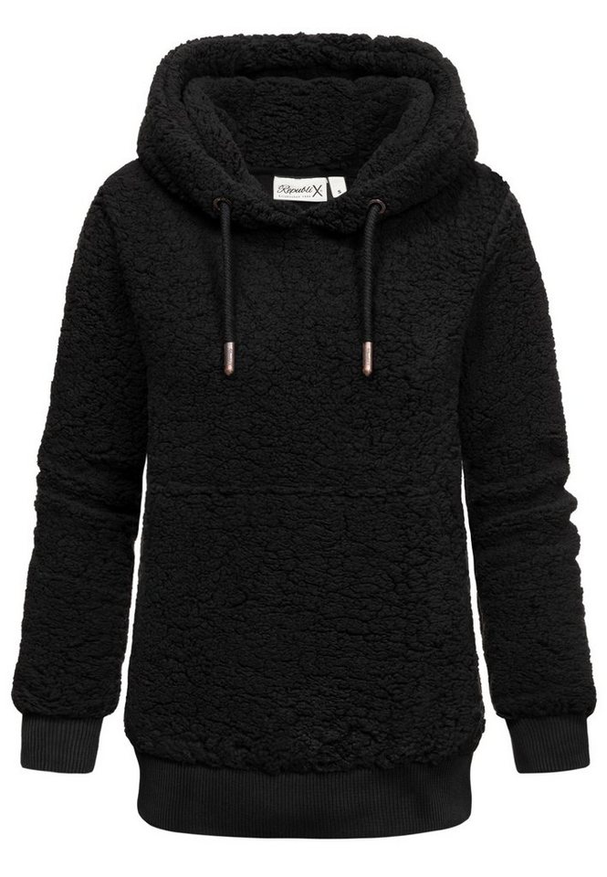 REPUBLIX Kapuzenpullover CHARLIZE Damen Teddy Sweatjacke Plüsch Hoodie Pullover Jacke von Republix