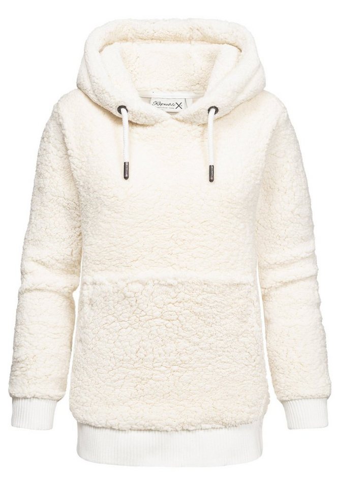 REPUBLIX Kapuzenpullover CHARLIZE Damen Teddy Sweatjacke Plüsch Hoodie Pullover Jacke von Republix