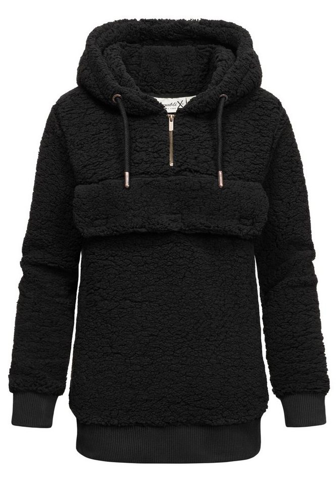 REPUBLIX Kapuzenpullover VALENTINA Damen Teddy Sweatjacke Plüsch Hoodie Pullover Windbreaker von REPUBLIX