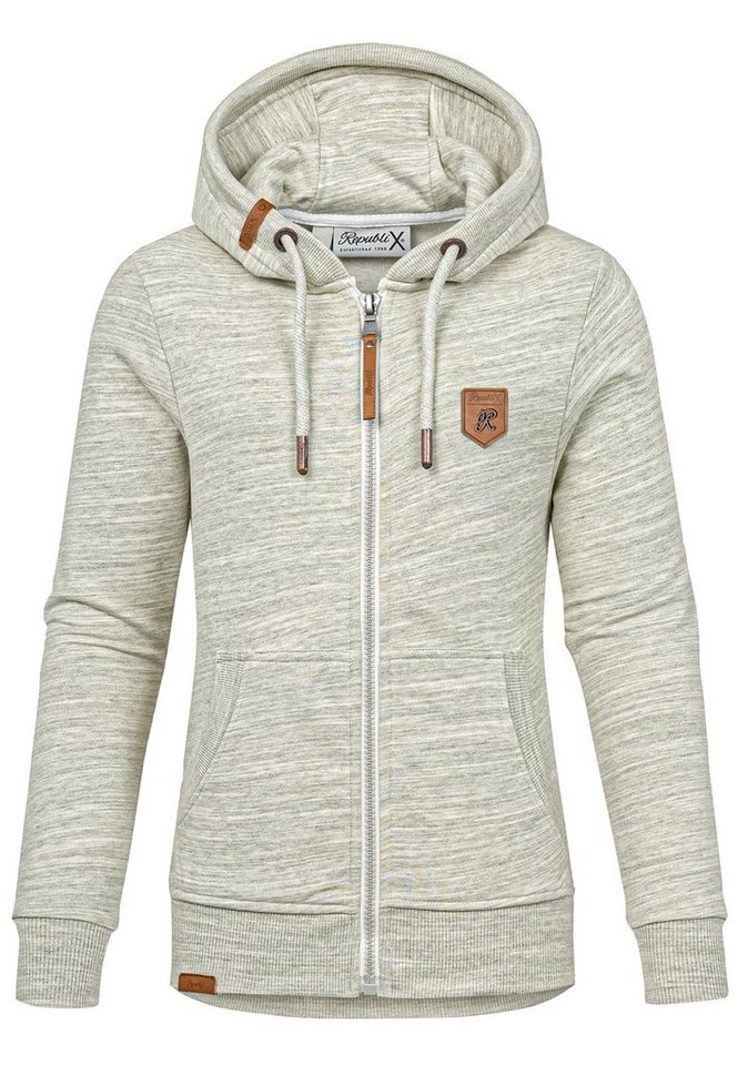 REPUBLIX Sweatjacke FREYA Damen Hoodie Sweatshirt Pullover Zipper Jacke von REPUBLIX