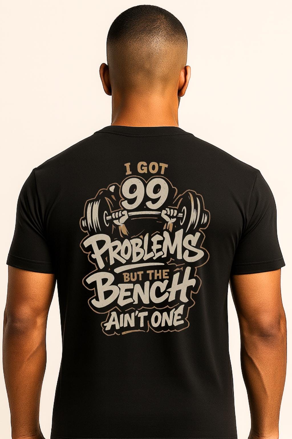 Gym Shirt - Bench Press T-Shirt | 99 Problems But The Ain't One Fitness & Bodybuilding Streetwear Repz & Barz von RepzAndBarz