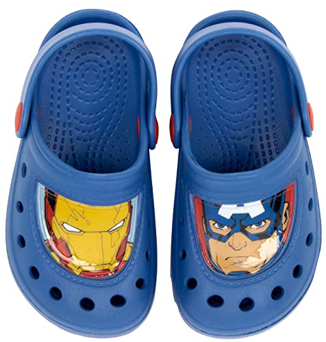 Avengers Clogs für Strand oder Pool | Clogs Marvel Iron Man und Captain America | Avengers Clogs für Kinder, blau, 22/23 EU von Requeteguay Urban RU