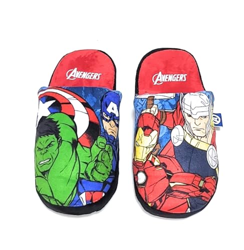 Avengers Hausschuhe Marvel für Kinder | Avengers Hausschuhe Um Zu Hause Zu Sein | Avengers Kinder Halbschuhes (Mehrfarbig, EU Schuhgrößensystem, Kleinkind, Numerisch (von/bis), M, 30, 31) von Requeteguay Urban RU