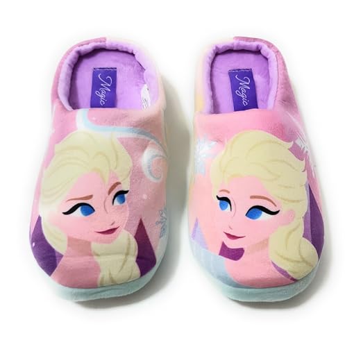 Requeteguay Urban RU Die Eiskönigin Hausschuhe | Disney Frozen Hausschuhe für Mädchen | Slippers Frozen Elsa Disney harte Sohle rutschfest, bunt, 32 EU von Requeteguay Urban RU