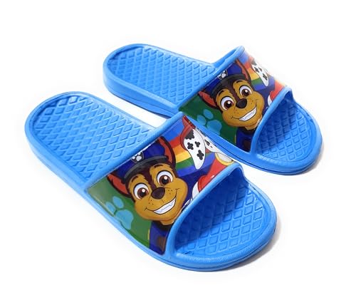 Paw Patrol Flip-Flops für Kinder | Paw Patrol rutschfeste Sohle | Paw Patrol Flip-Flops für Strand oder Pool (Blau, EU Schuhgrößensystem, Kleinkind, Numerisch (von/bis), M, 30, 31) von Requeteguay Urban RU