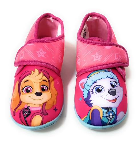 Paw Patrol Hausschuhe für Mädchen | Paw Patrol Hausschuhe Um Zu Hause Zu Sein | Paw Patrol Kinder Halbschuhes | Paw Patrol Skye und Everest (EU Schuhgrößensystem, Kleinkind, Numerisch, M, 24) von Requeteguay Urban RU